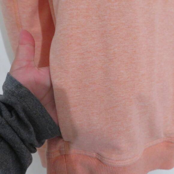Lululemon Women Sz 8 Blush Peach Stress Less Hoodie Cowl Neck Pullover Sweater - Picture 4 of 8